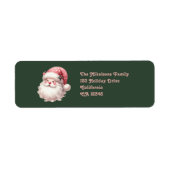 ピンクレトロクリスマスサンタクロース ラベル (正面)