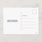 ピンクレトロクリスマスビッグリボン グリーティングカード シーズンポストカード (裏面)