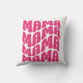 ピンクレトログルービーかわいいママ母の日ママ クッション (裏面)