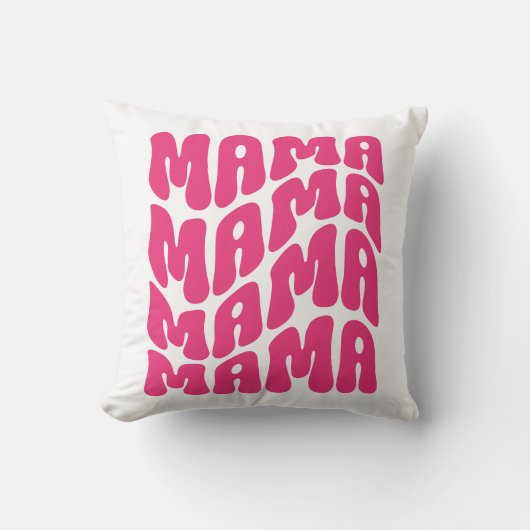 ピンクレトログルービーかわいいママ母の日ママ クッション (正面)