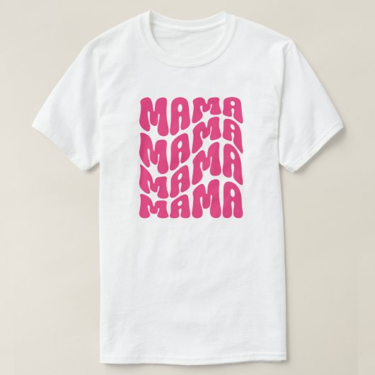 ピンクレトログルービーかわいいママ母の日ママ トライブレンドＴシャツ (デザイン正面)