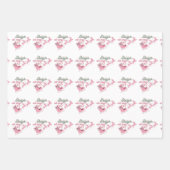 ピンクレトログルービークリスマス ラッピングペーパーシート (正面2)