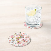 ピンクレトログルービーサンタクロース ペーパーコースター (インサイチュ)