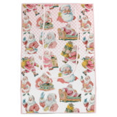 ピンクレトログルービーサンタクロース ミディアムペーパーバッグ (裏面)