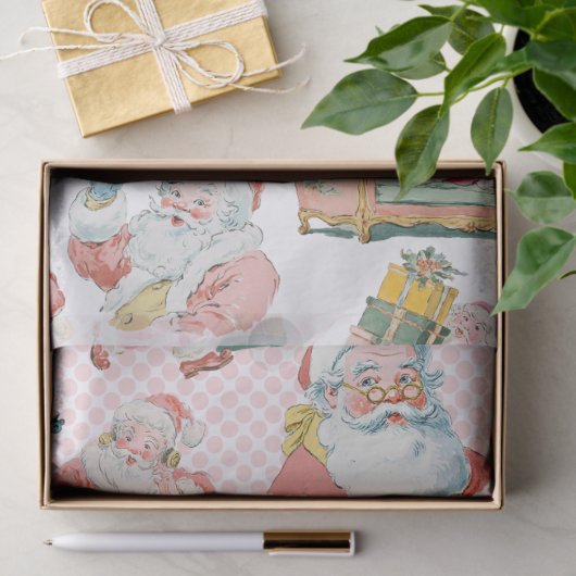 ピンクレトログルービーサンタクロース 薄葉紙 (ギフト)