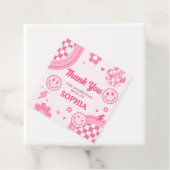 ピンクレトログルービーバースデーパーティースクエア フェイバータグ (インサイチュ)