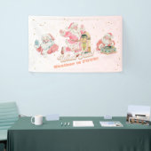 ピンクレトログルーヴィサンタクロース – ガールバースデーパーティー 横断幕 (トレードショー)