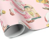 ピンクレトログルーヴィサンタクロース – クリスマス ラッピングペーパー (ロールコーナー)