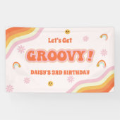 ピンクレトログルーヴィヒッピー誕生日 横断幕 (横)