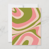 ピンクレトログルーヴィブライダルシャワー 招待状 (裏面)