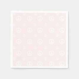 ピンクレトロサーフヒッパイピースサイン誕生日 スタンダードカクテルナプキン