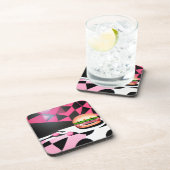 ピンクレトロスタイルハンバーガー コースター (右側)