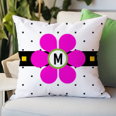 ピンクレトロスタイルフラワーパワー クッション