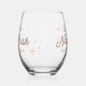 ピンクレトロスターズ ナッシュバッシュ ブライズメイドパーティー ステムなしワイングラス (左)