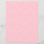 ピンクレトロスノーフレーク&スターズスクラップブック紙 (正面)
