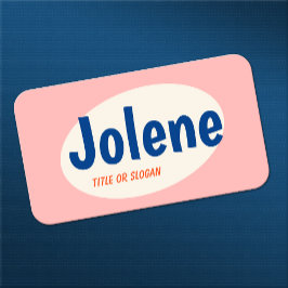 ピンクレトロタイポグラフィ 名刺