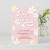 ピンクレトロダイシーファイブはバイブのお誕生日 招待状 (スタンド正面)