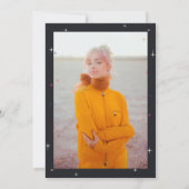 ピンクレトロディスコボール&フレア卒業パーティー 招待状 (裏面)