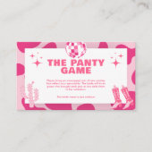 ピンクレトロディスコ女性のカーボーイザパンティゲーム エンクロージャーカード (正面)