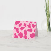 ピンクレトロディスコ女性のカーボーイ名座席表 カード (裏面)