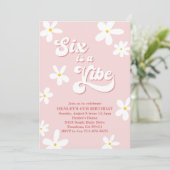 ピンクレトロデイジー6はヴィーベ誕生日 招待状 (スタンド正面)