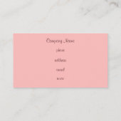 ピンクレトロドットビジネスカード 名刺 (裏面)