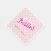 ピンクレトロドールレッズゴーパーティー誕生日 スタンダードランチョンナプキン (角)