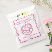 ピンクレトロハートコケットさくらんぼケーキバレンタイン フェイバーバッグ (封をした状態)