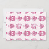 ピンクレトロハートコケットさくらんぼケーキバレンタイン 招待状 (裏面)