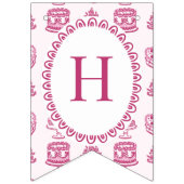 ピンクレトロハートコケットさくらんぼケーキ バンティングフラッグ (第2の旗)