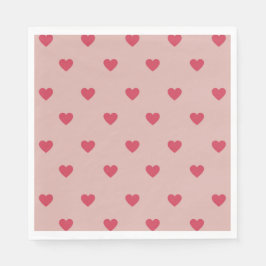 ピンクレトロハートY2Kパターン（背景ピンク） スタンダードランチョンナプキン