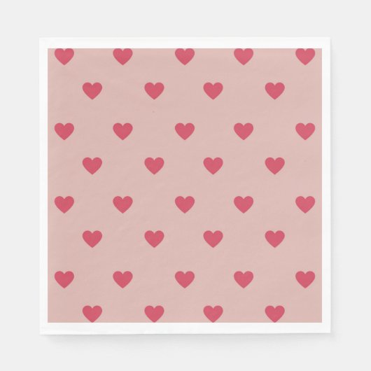 ピンクレトロハートY2Kパターン（背景ピンク） スタンダードランチョンナプキン (正面)