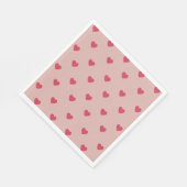 ピンクレトロハートY2Kパターン（背景ピンク） スタンダードランチョンナプキン (角)