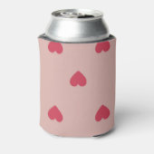 ピンクレトロハートY2Kパターン（背景ピンク） 缶クーラー (缶裏面)