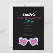 ピンクレトロバチェロレッテ招待状日程 招待状 (正面)