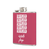 ピンクレトロパーソナライズされたバチェロレッテ フラスク (左)