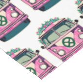 ピンクレトロヒッピーVans テーブルクロス (アングル)