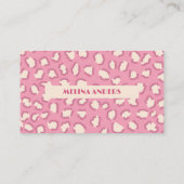 ピンクレトロヒョウ印刷 名刺 (裏面)