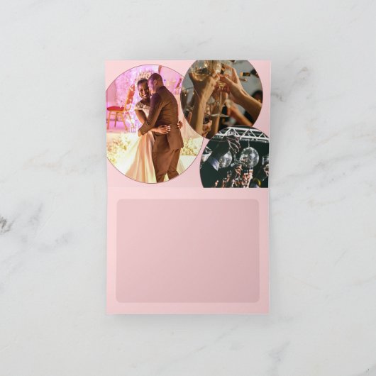 ピンクレトロファンキーディスコ結婚ズ – サンキューカード (内部)