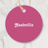 ピンクレトロフォントバチェロレッテメッセージカード フェイバータグ (裏面)