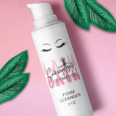 ピンクレトロフォントラッシュバスシャンプーラップのまわりに 長方形シール