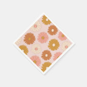 ピンクレトロフローラ2nd誕生日 スタンダードカクテルナプキン (角)