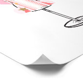 ピンクレトロブッシェエ絵画コルセットのプリント ポスター (角)