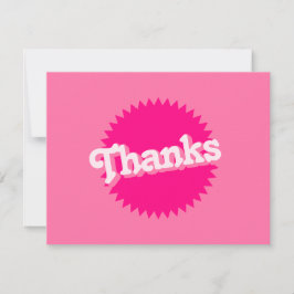 ピンクレトロマリブシール | サンキューカード