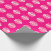 ピンクレトロマリブシール |誕生日 ラッピングペーパー (角)