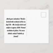 ピンクレトロラストディスコハッピーアワー保存日付 ポストカード (裏面)