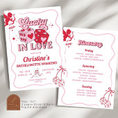 ピンクレトロラッキーインラブベガスバチェロレッテ 招待状