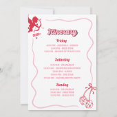 ピンクレトロラッキーインラブベガスバチェロレッテ 招待状 (裏面)