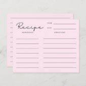 ピンクレトロレシピカード (正面/裏面)