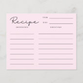ピンクレトロレシピカード (正面)